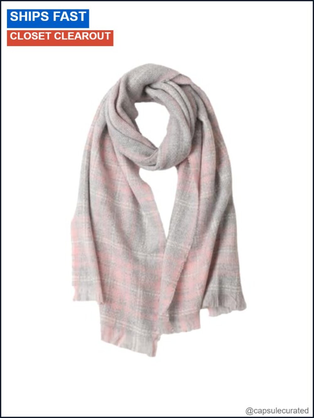 100% Pure Wool Scarf for Men & Women, Thick Oversized Tassel Winter Neck Scarf